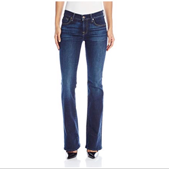 7 For All Mankind Denim - 7 for All Mankind Dark-wash Mid Rise Bootcut A33